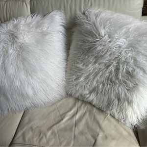 Large Fluffy Accent Throw Pillows Set of 2
